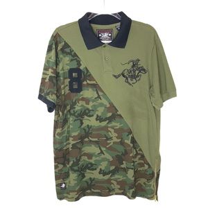 WINCHESTER HALF CAMO HALF SOLID # 8 POLO SHIRT
